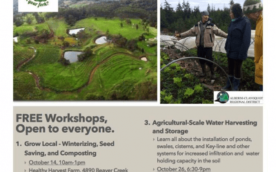 ACRD Agricultural Workshop-Agricultural scale water harvesting and storage
